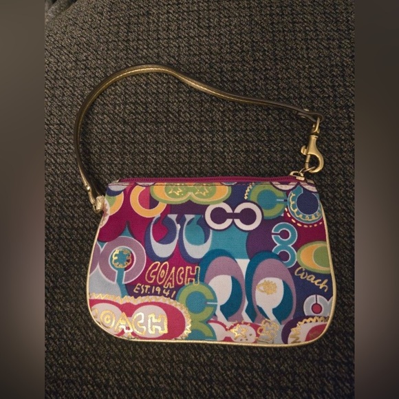Coach Handbags - Coach Colorful Graphic Wristlet